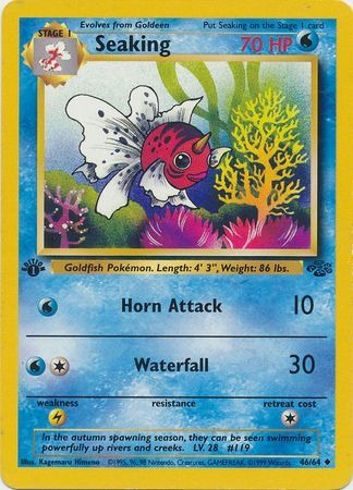 Pokemon Jungle Seaking 46/64 Uncommon 1st Edition