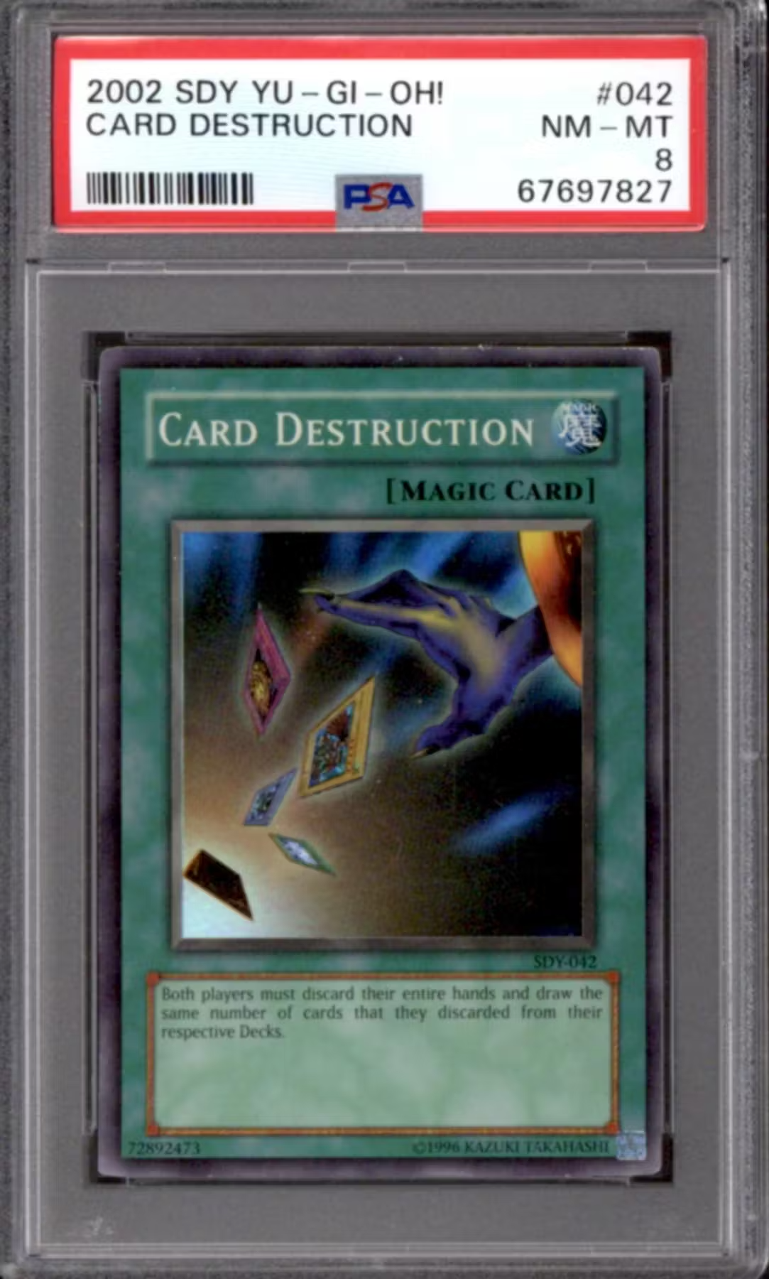 Yugioh Starter Deck Yugi Card Destruction SDY-042 PSA 8