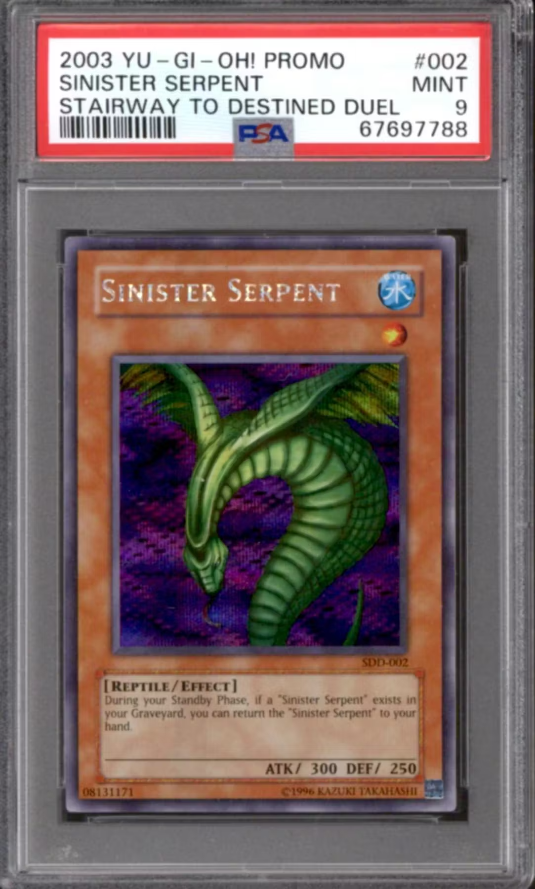 Yugioh Stairway To The Destined Duel Promo Sinister Serpent SDD-002 PSA 9
