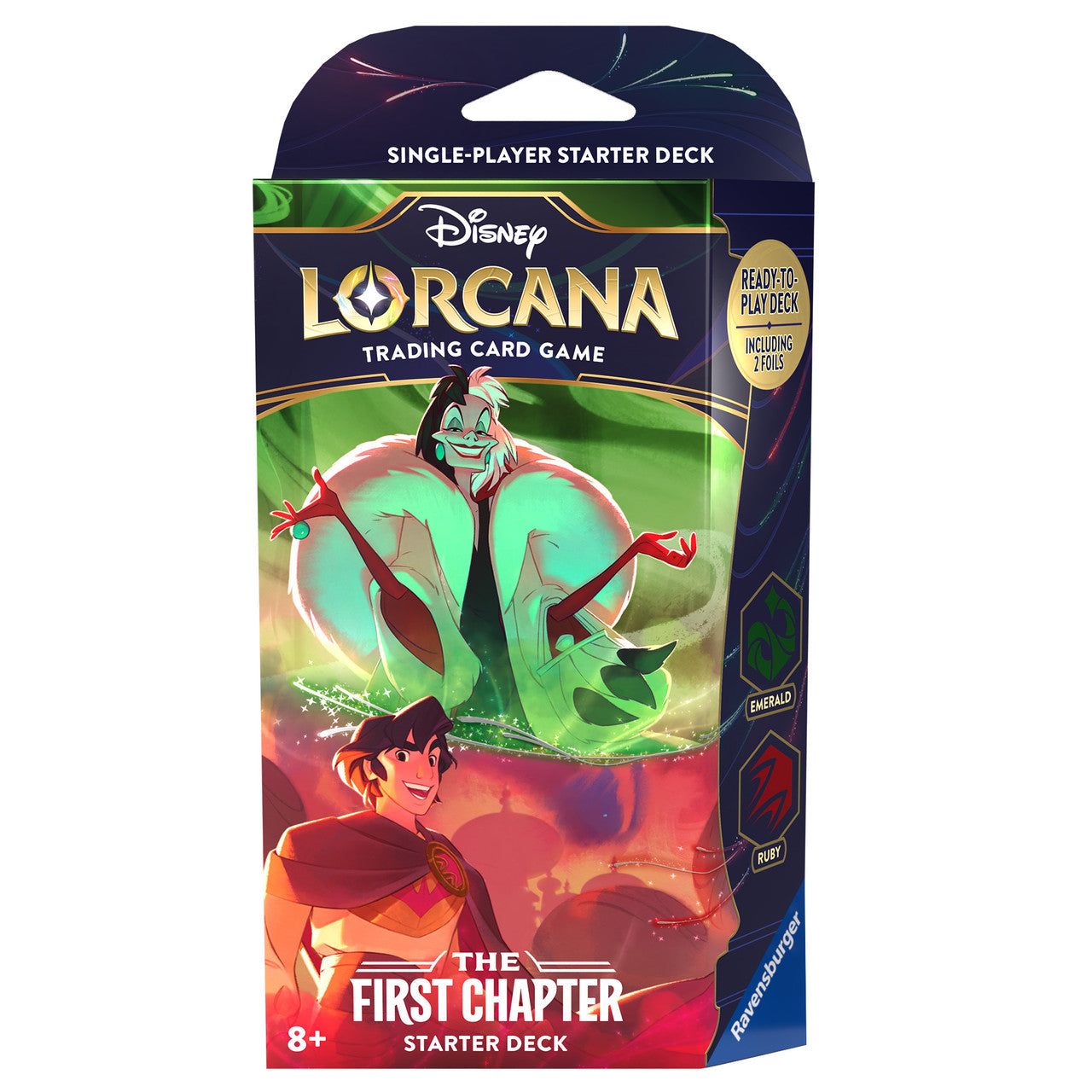 Disney Lorcana The First Chapter Starter Deck Emerald & Ruby Cruella & Aladdin