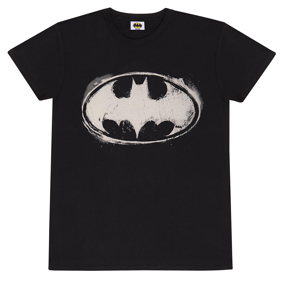 DC Comics Batman BW Distressed Logo T-Shirt