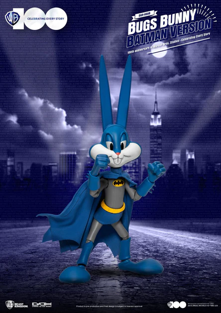 100th Anniversary of Warner Bros Studios Dynamic 8ction Heroes Bugs Bunny Batman Version 1/9 Action Figure