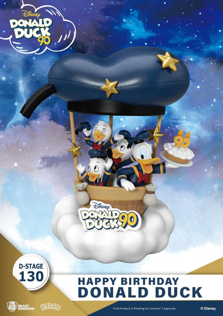 Disney Donald Duck Happy 90th Birthday D-Stage PVC Diorama Statue