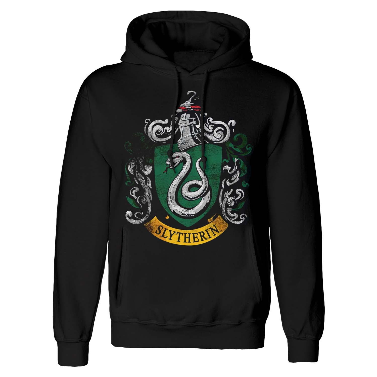 Harry Potter Distressed Slytherin Pocket-less Pullover Hoodie
