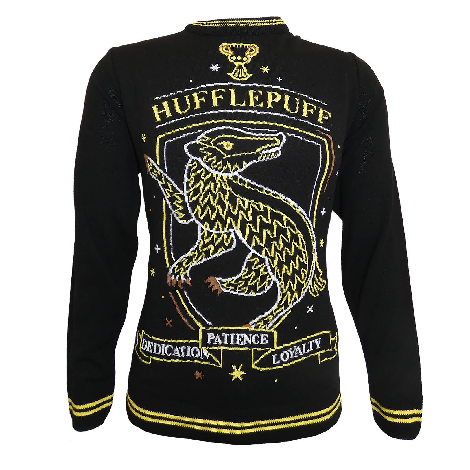 Harry Potter Hufflepuff Badger Crest Knitted Hoodie