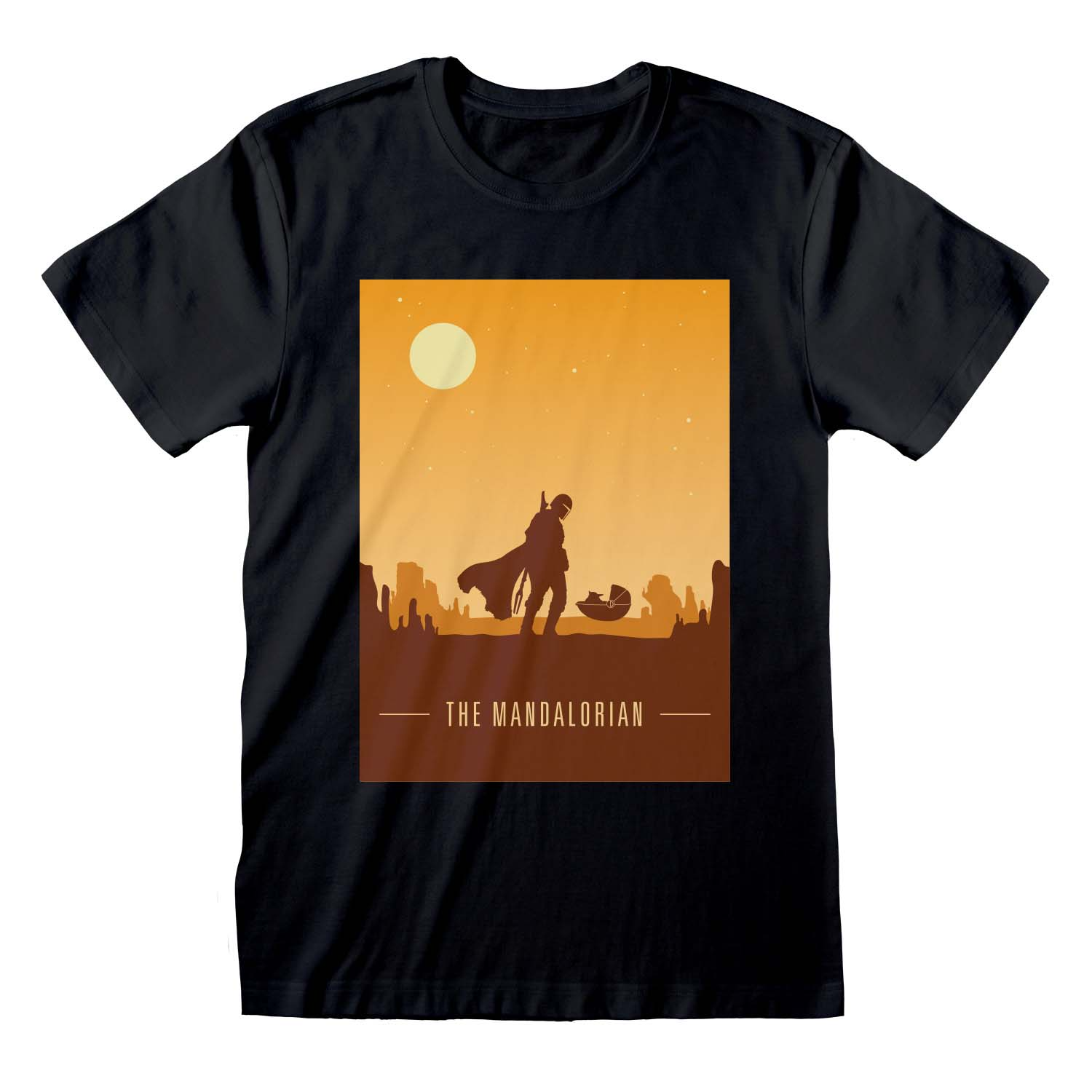 Star Wars Mandalorian Retro Poster T-Shirt