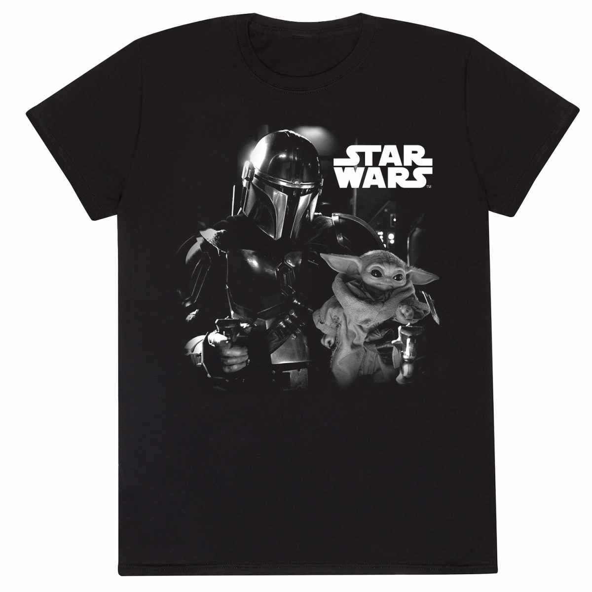 Star Wars Mandalorian BW Photo T-Shirt