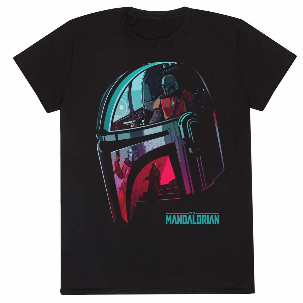 Star Wars Mandalorian Helmet Reflection T-Shirt