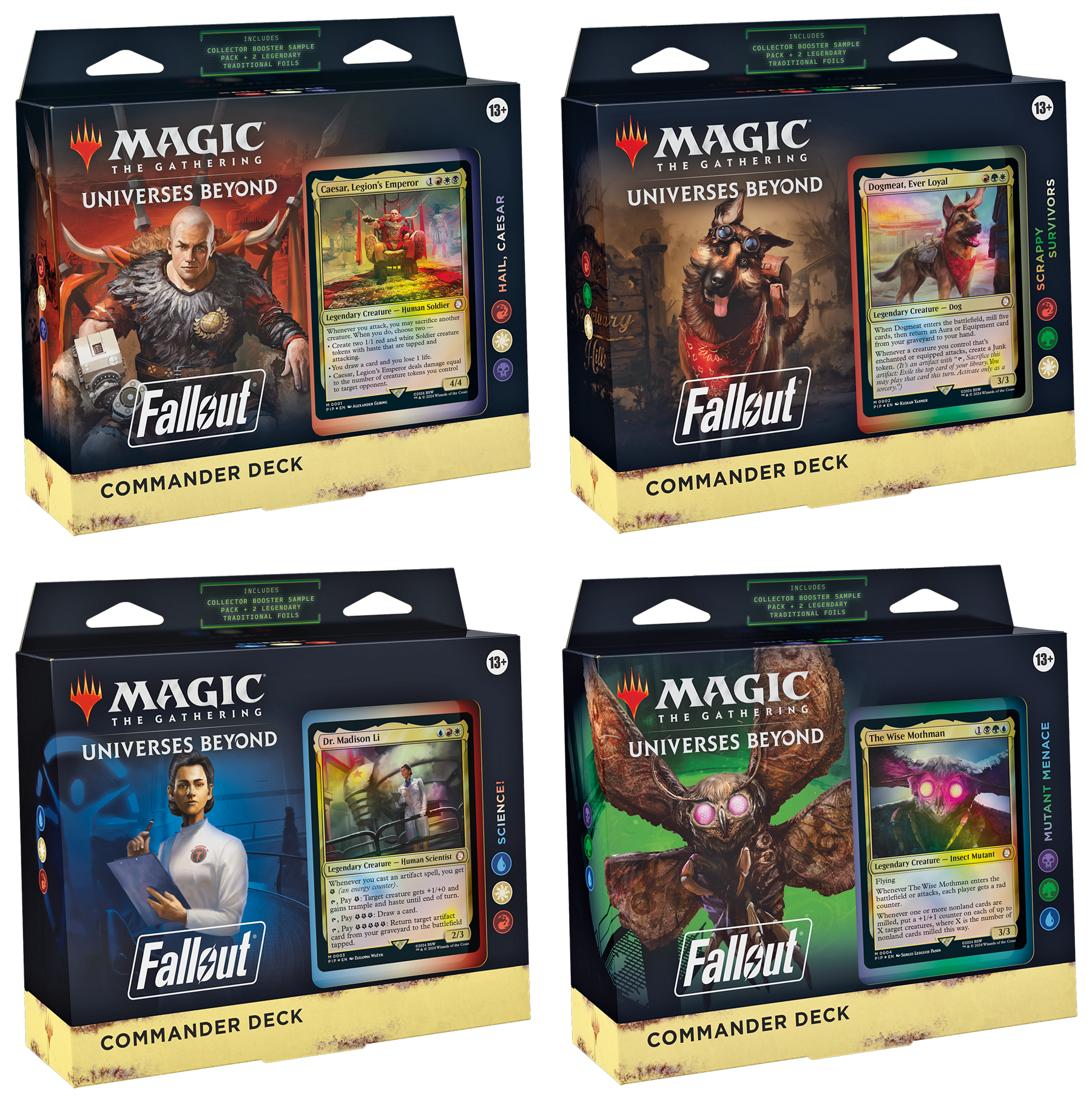 Magic The Gathering Fallout Commander Deck Set of 4