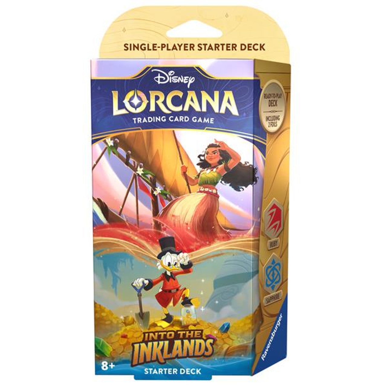 Disney Lorcana Into the Inklands Starter Deck Ruby & Sapphire Moana & Scrooge