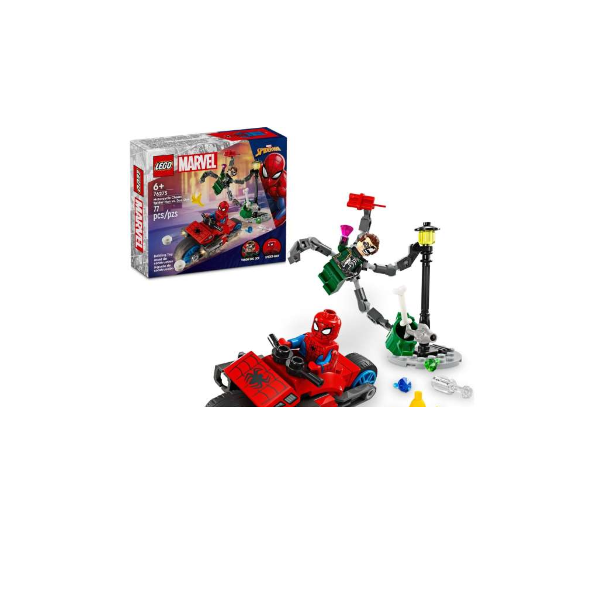 Marvel Lego Motorcycle Chase Spider-Man vs Doc Ock