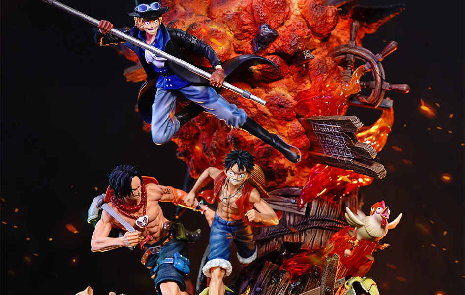 ONE PIECE BOND LUFFY, ACE, AND SABO 1/6 SCALE STATUE