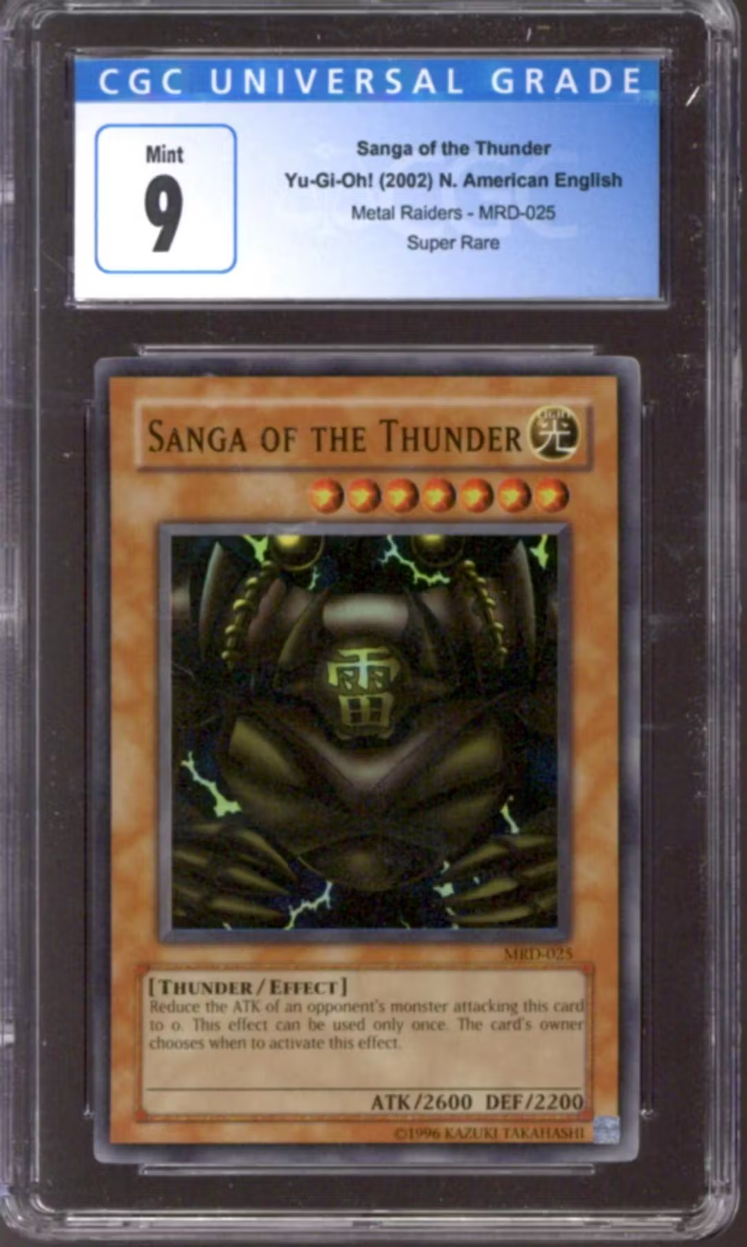 Yu-Gi-Oh Metal Raiders Sanga Of The Thunder MRD-025 CGC 9