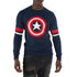 Captain America Symbol Blue Men's Sweater