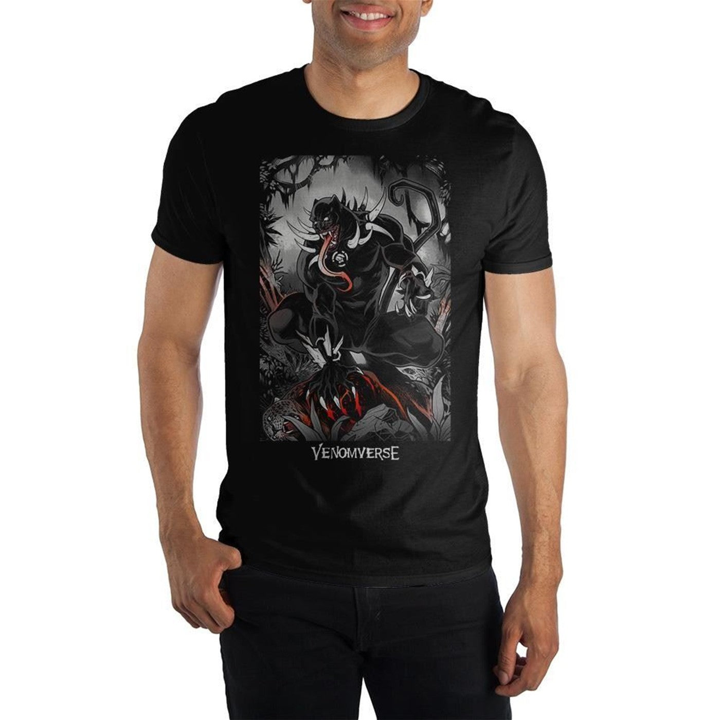 Black Panther Venomized Men's Black T-Shirt