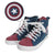 Captain America Shield Logo Men's High Top Sneakers