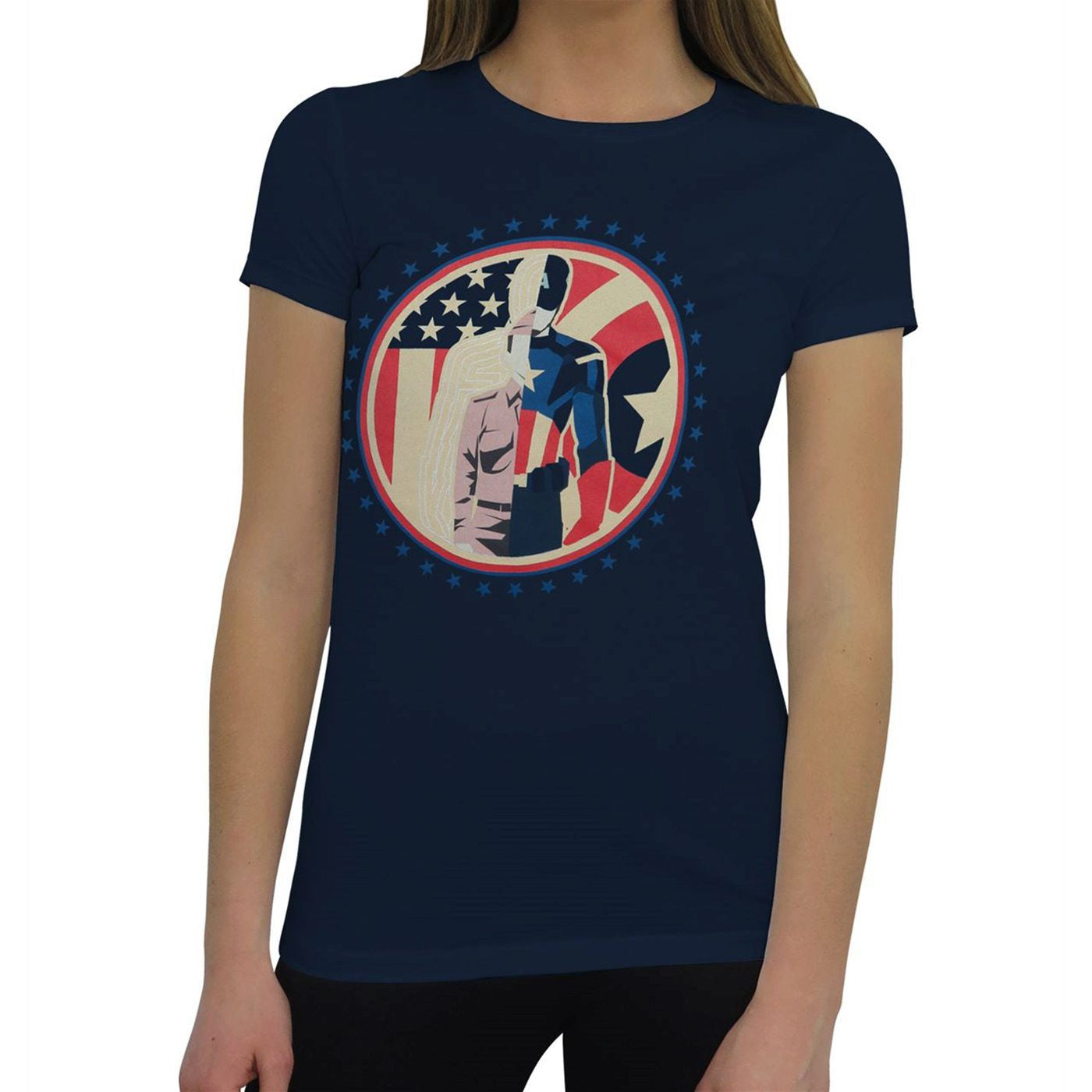 Captain America Steve Rogers Split Women's T-Shirt