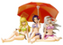 The Idolmaster Hoshii Miki, Miura Azusa, Shijou Takane Beach Queens 1/10 Swimsuit ver