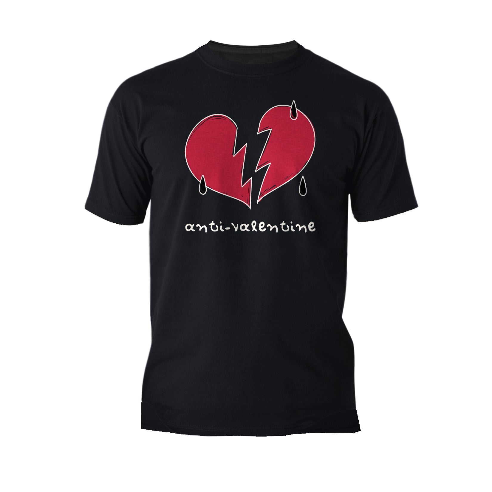Anti Valentine Broken Weeping Heart Men's T-shirt