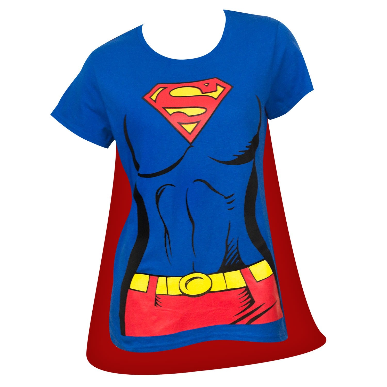 Superman Supergirl Cape Costume Tee Shirt