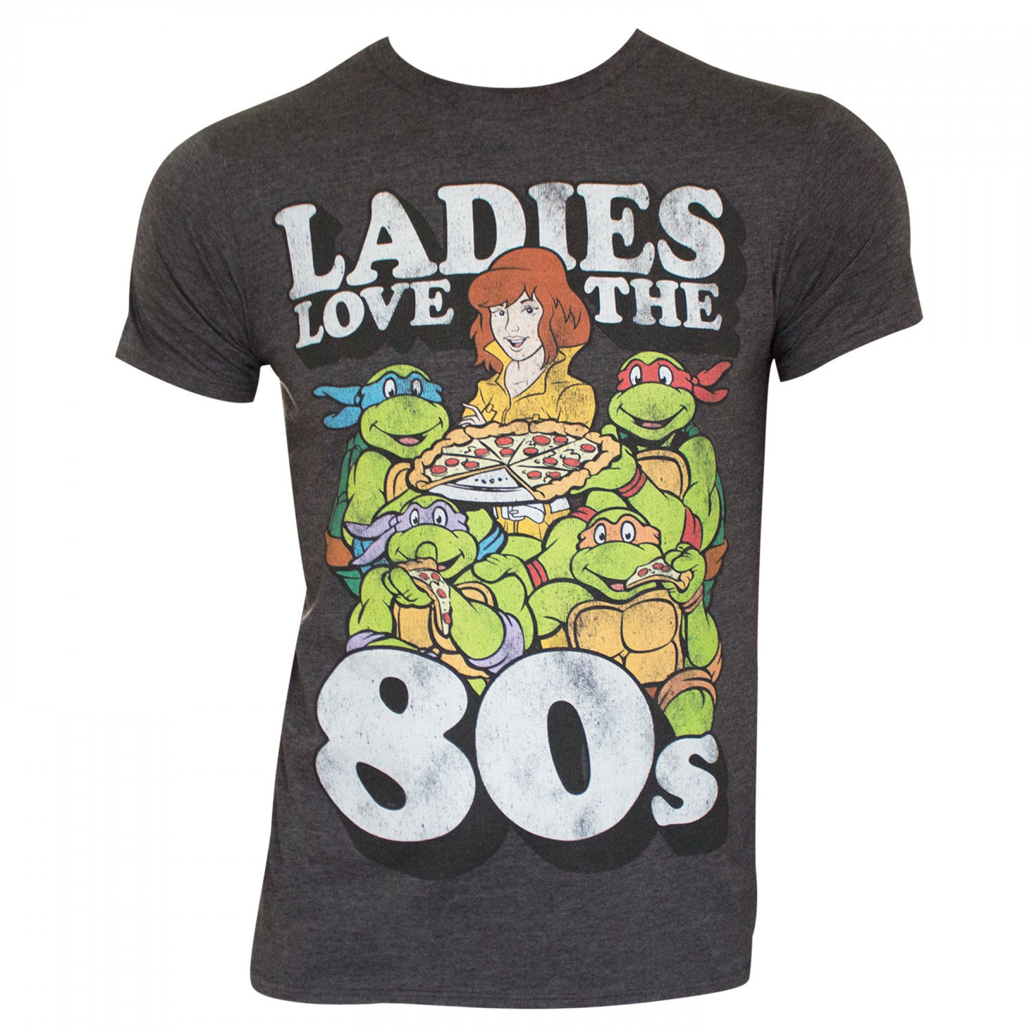 Teenage Mutant Ninja Turtles Loves The 80's Grey Tee Shirt