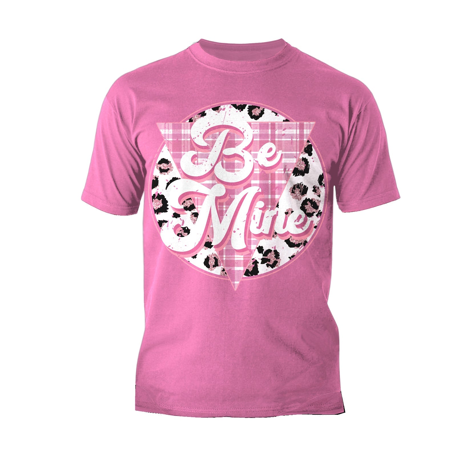 Valentine Retro Vintage Animal Print Pink & Sassy Disc Men's T-shirt
