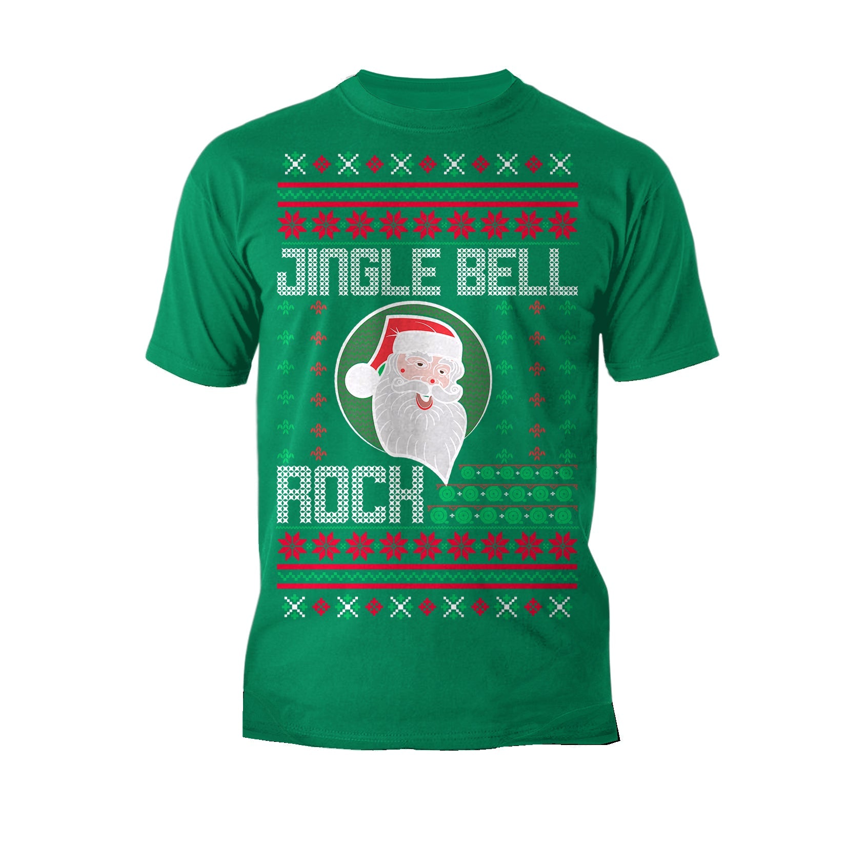 Christmas Santa Claus Jingle Bells Rock Fun Ugly Xmas Lol Men's T-Shirt