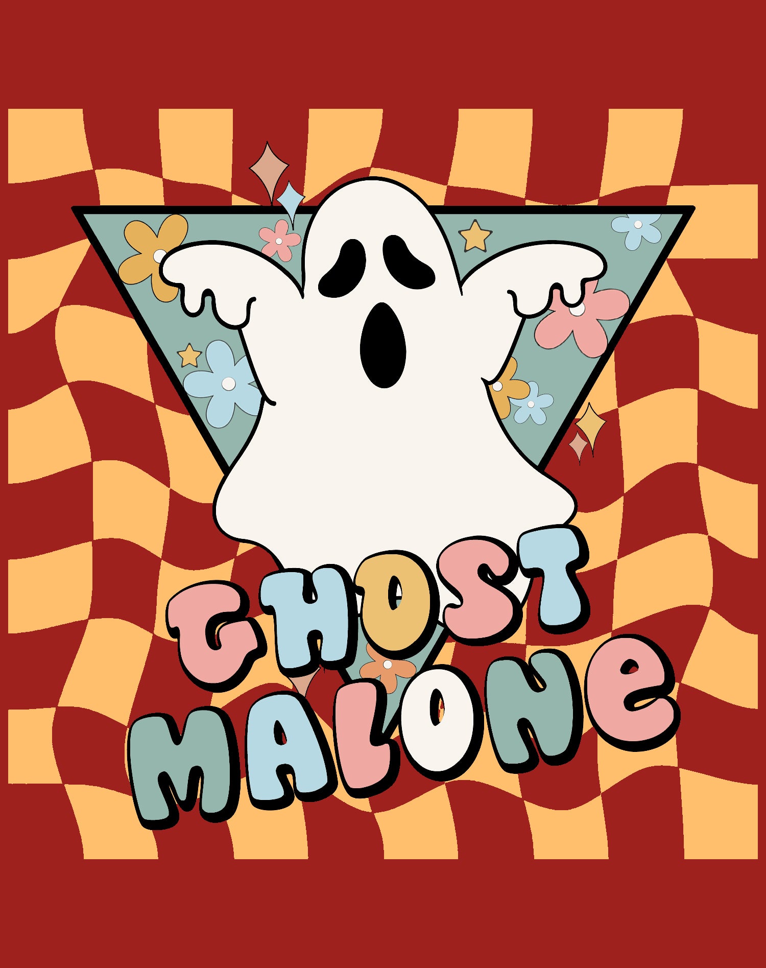 Halloween Cute Ghost Malone Parody Post Cool Hip Hop Joke Official Women's T-shirt