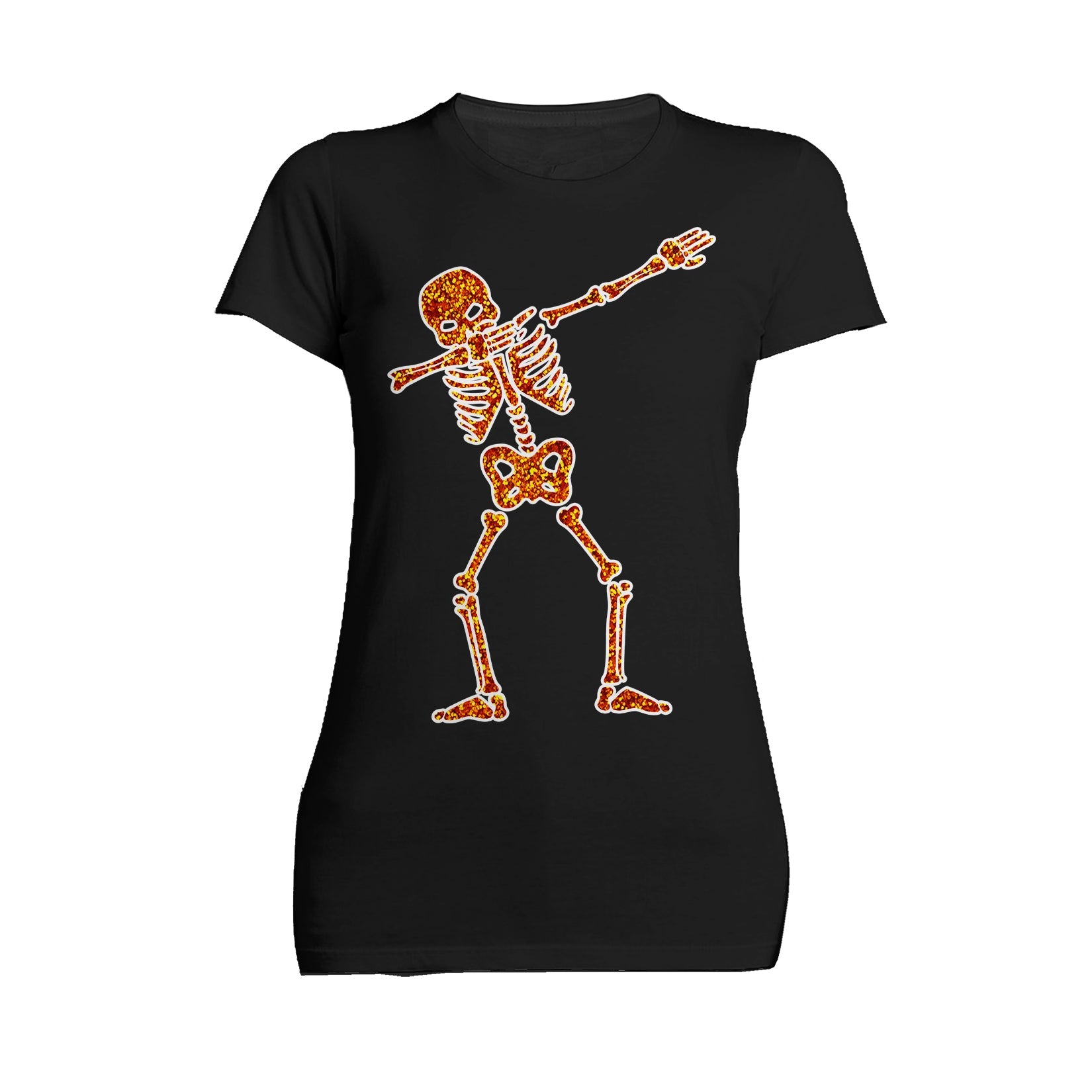 Halloween Day Of The Dead Dabbing Skeleton Bling Stencil Official Women's T-shirt