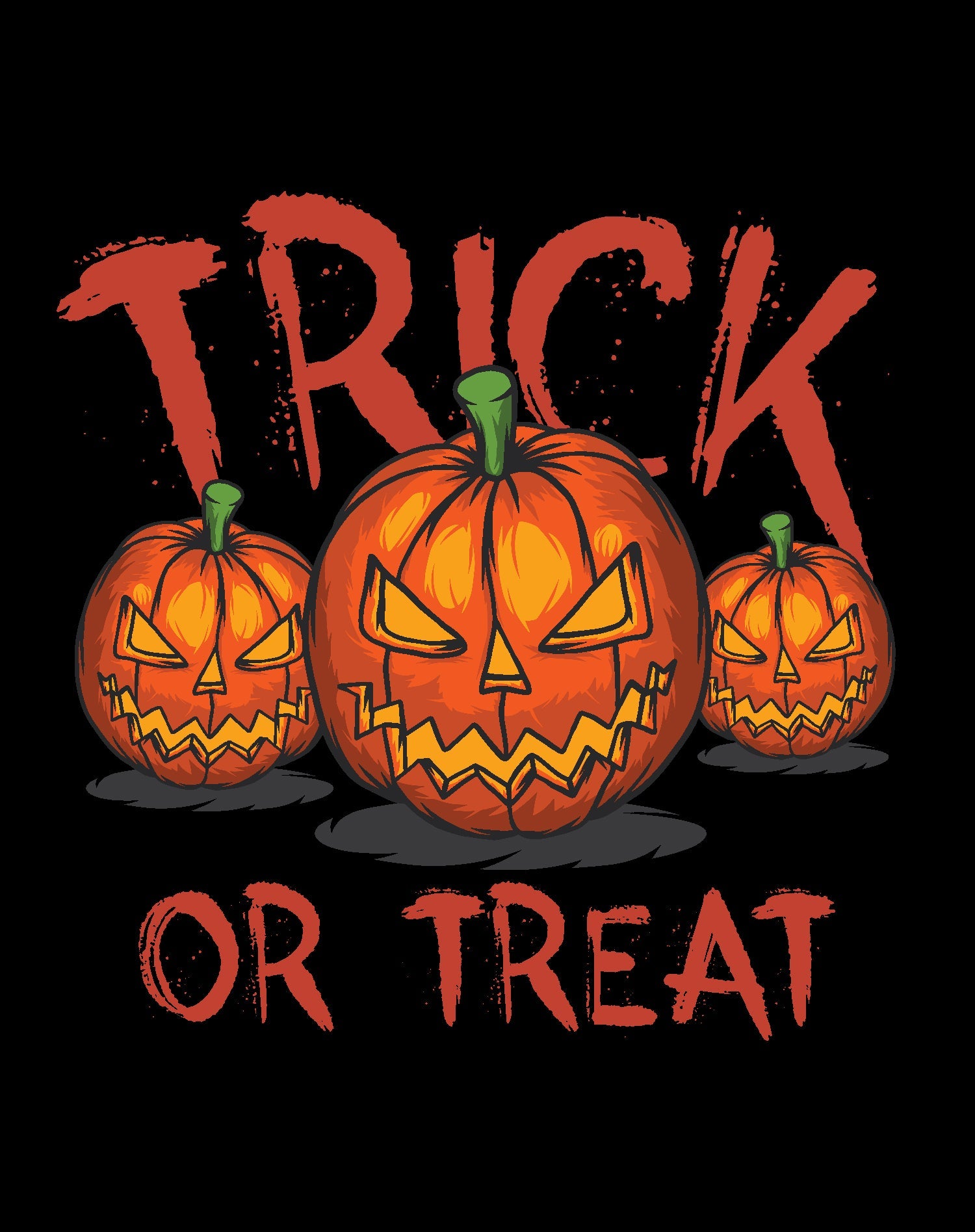 Halloween Horror Trick Or Treat Pumpkin Stencil Retro 80s Official Women's T-shirt