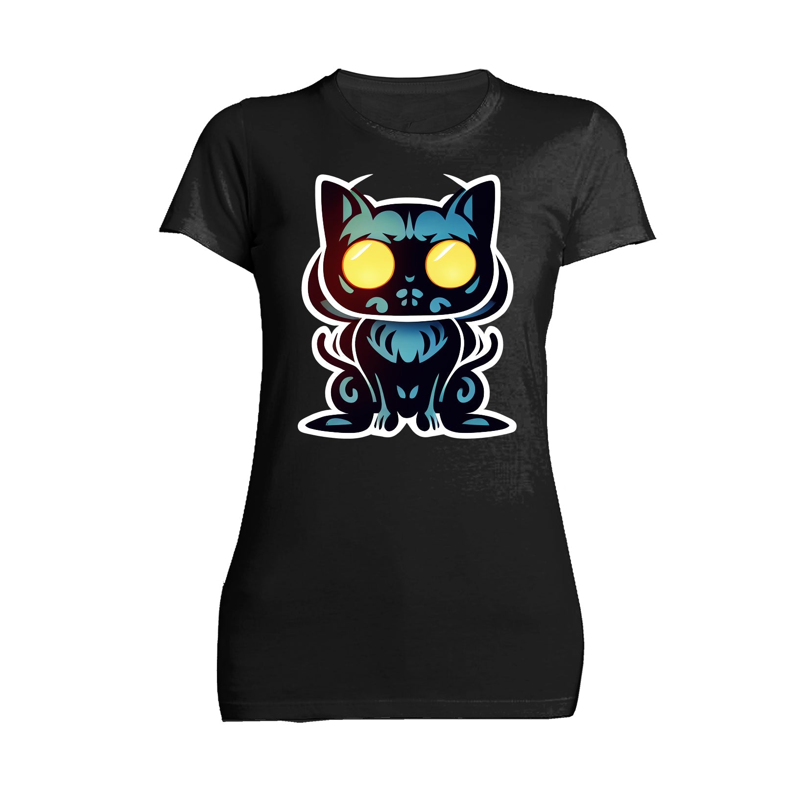 Halloween Horror Zombie Monster  Cat Festival Rave Art Official Women's T-shirt