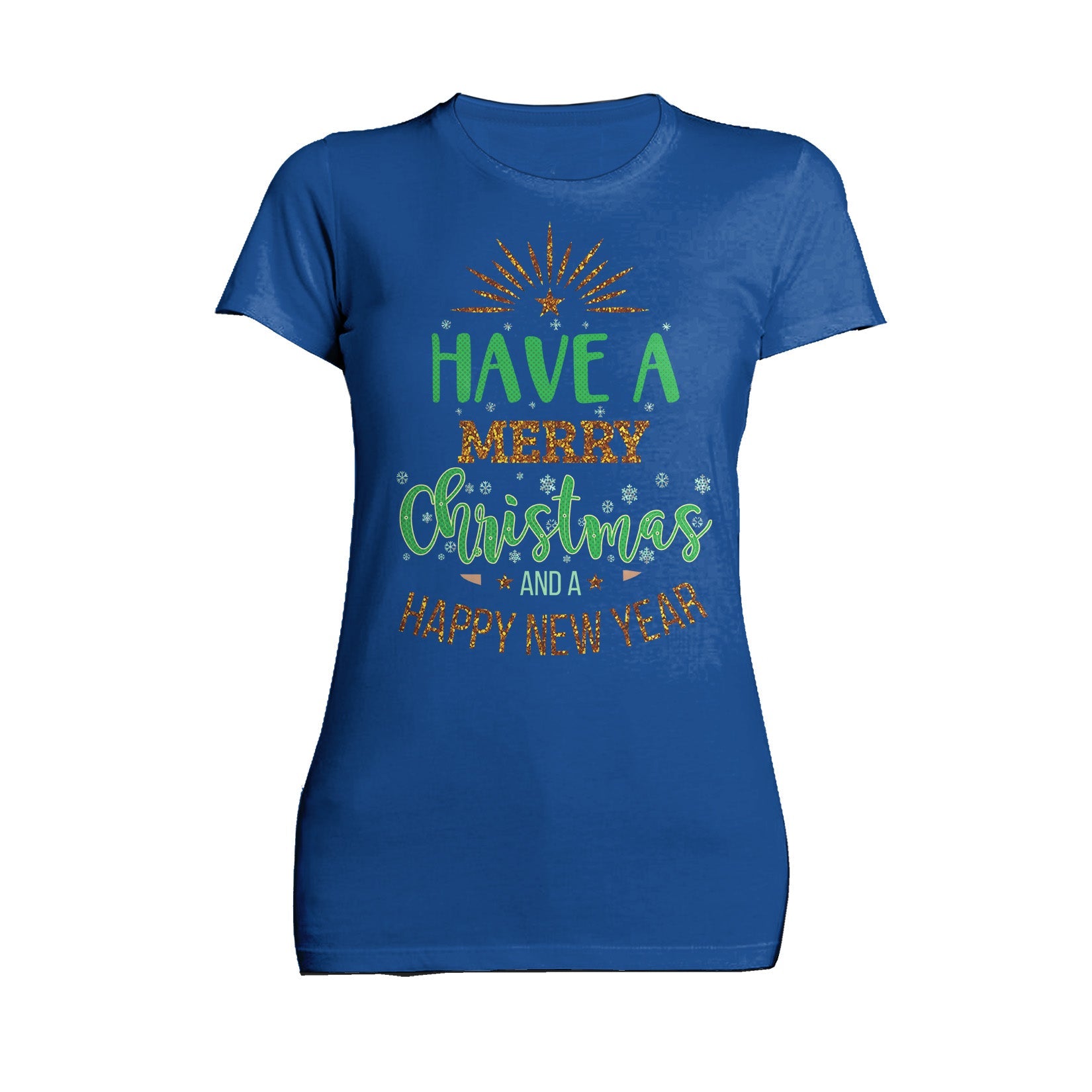 NYE Merry Christmas Sparkle Happy New Year Eve Xmas Party Women's T-Shirt