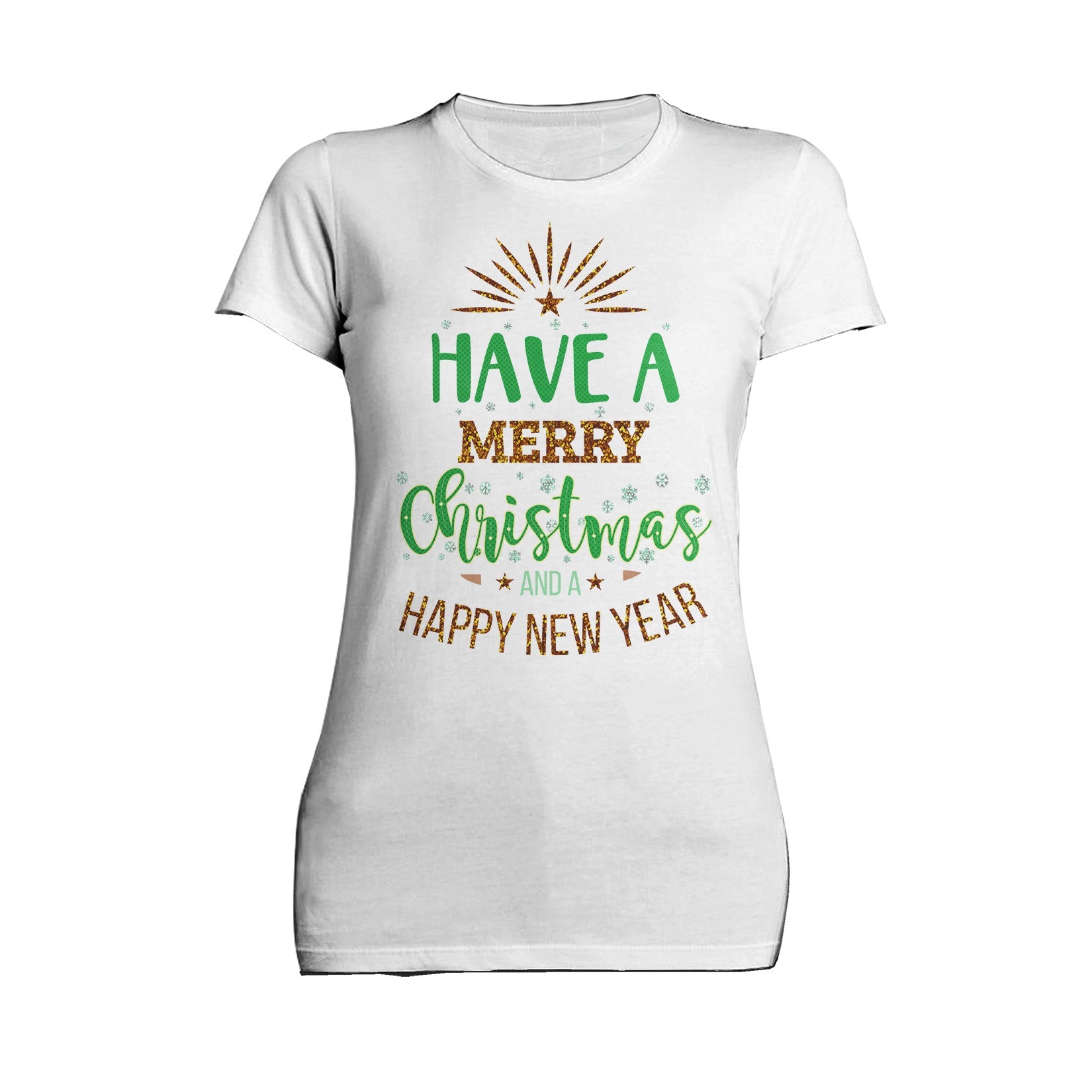 NYE Merry Christmas Sparkle Happy New Year Eve Xmas Party Women's T-Shirt