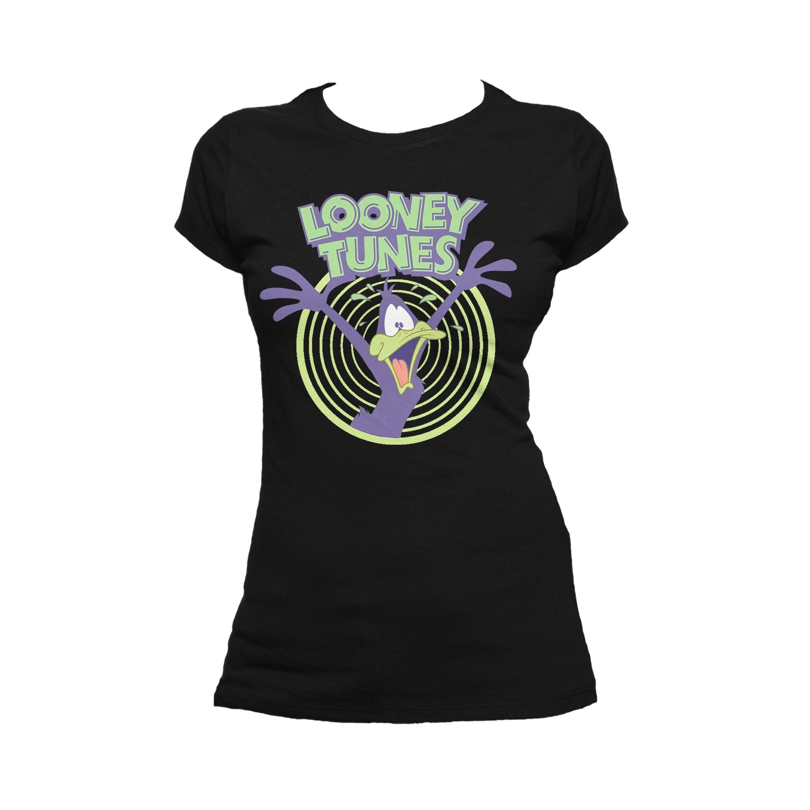 Looney Tunes Daffy Duck Logo Crazy Official Women's T-shirt ()
