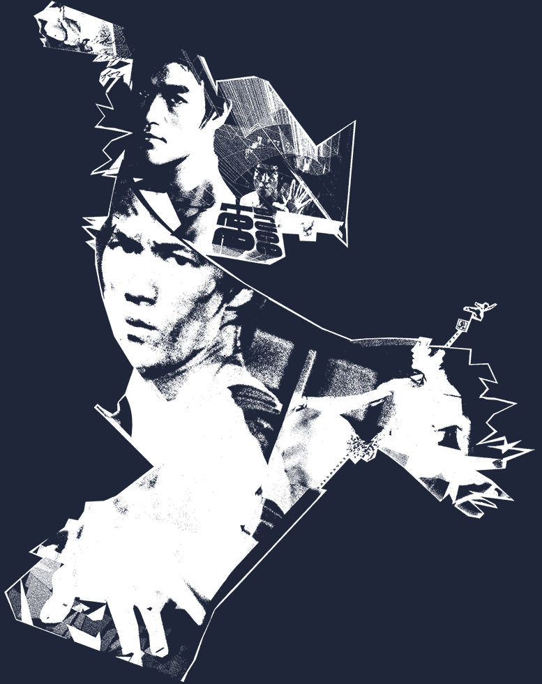 US Brand X Future Retro Dragon Game Official Men's T-shirt (Blue)