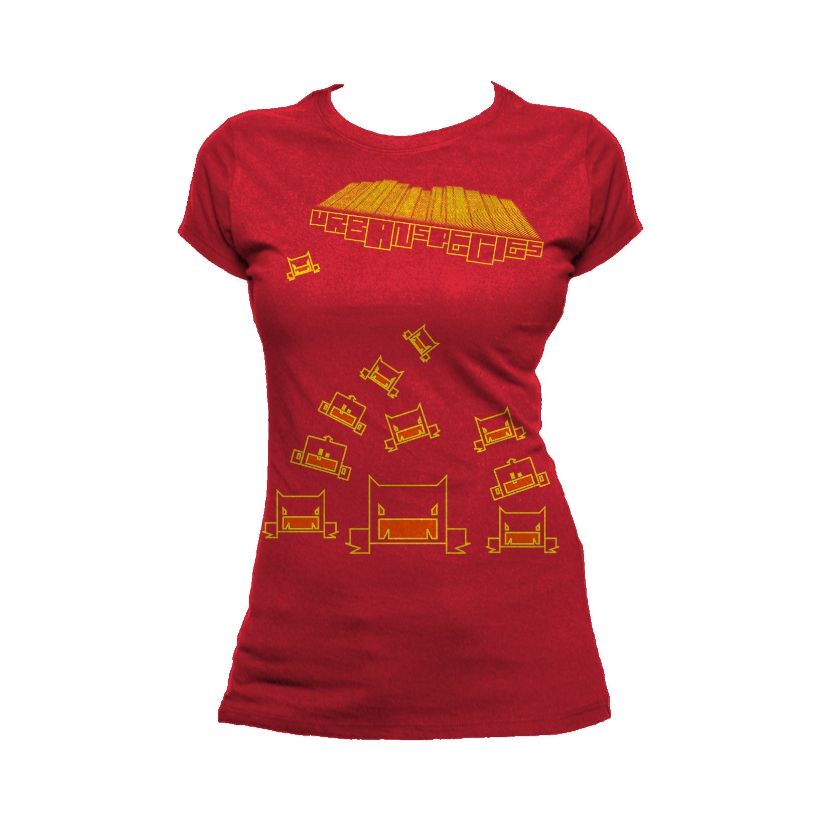 US Brand X Sci Funk Urban Invaders Official Women's T-Shirt ()