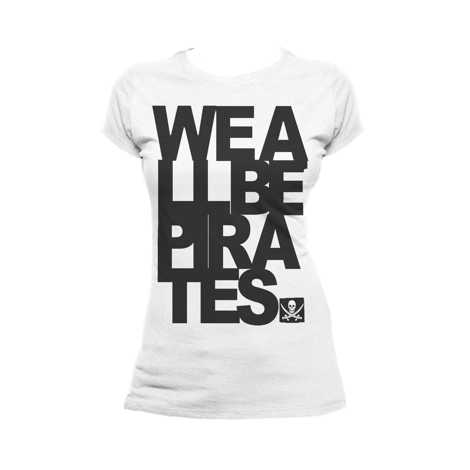 US Brand X Sci Funk We Be Pirates Official Women's T-Shirt (White)