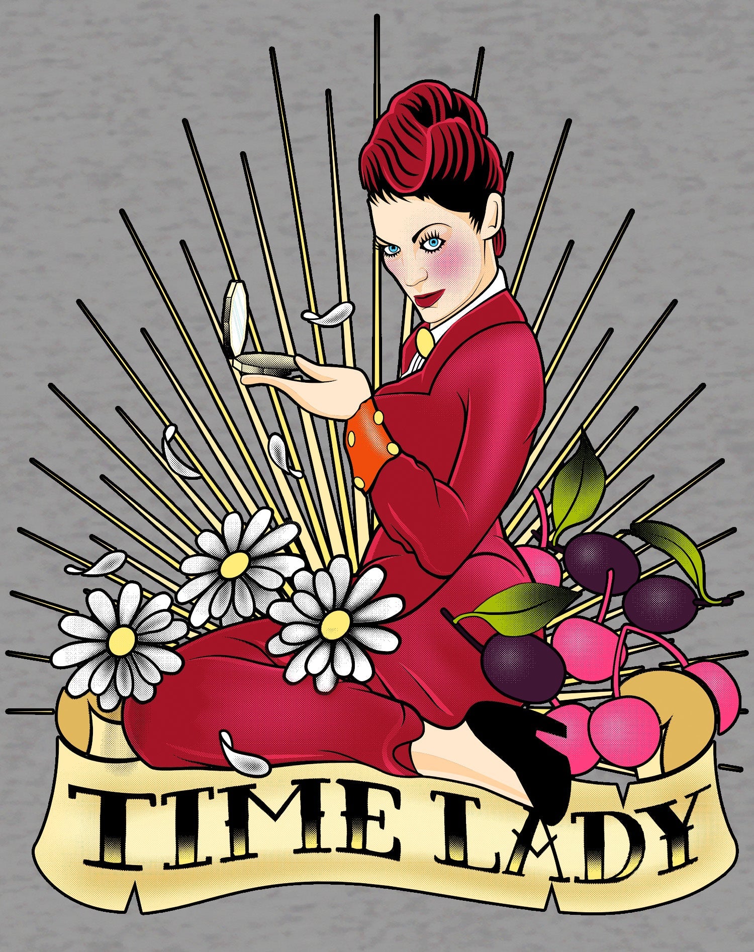 Doctor Who Rockabilly Missy Time Lady Official Women's T-shirt