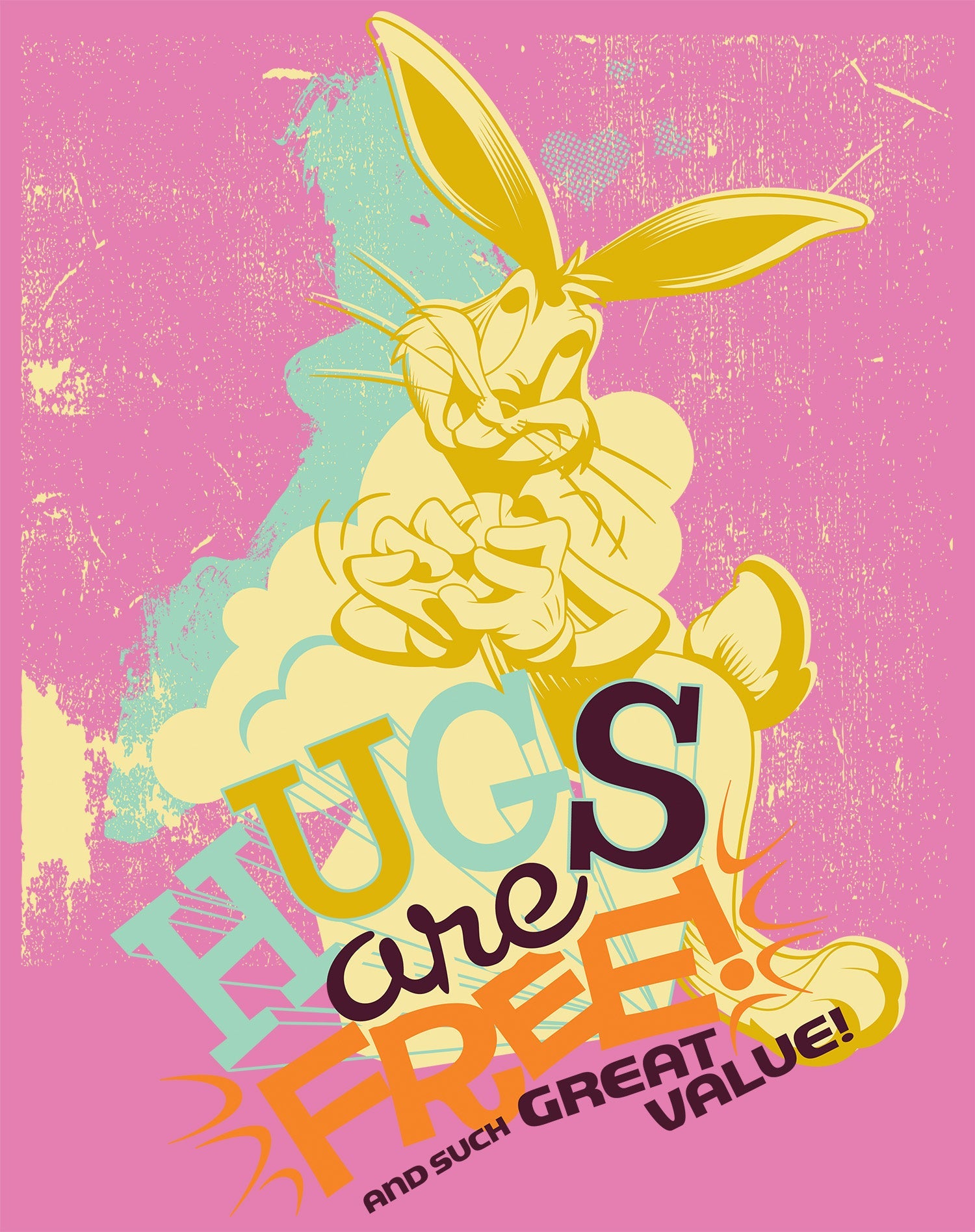 Looney Tunes Bugs Bunny Retro Hugs Free Women's T-shirt