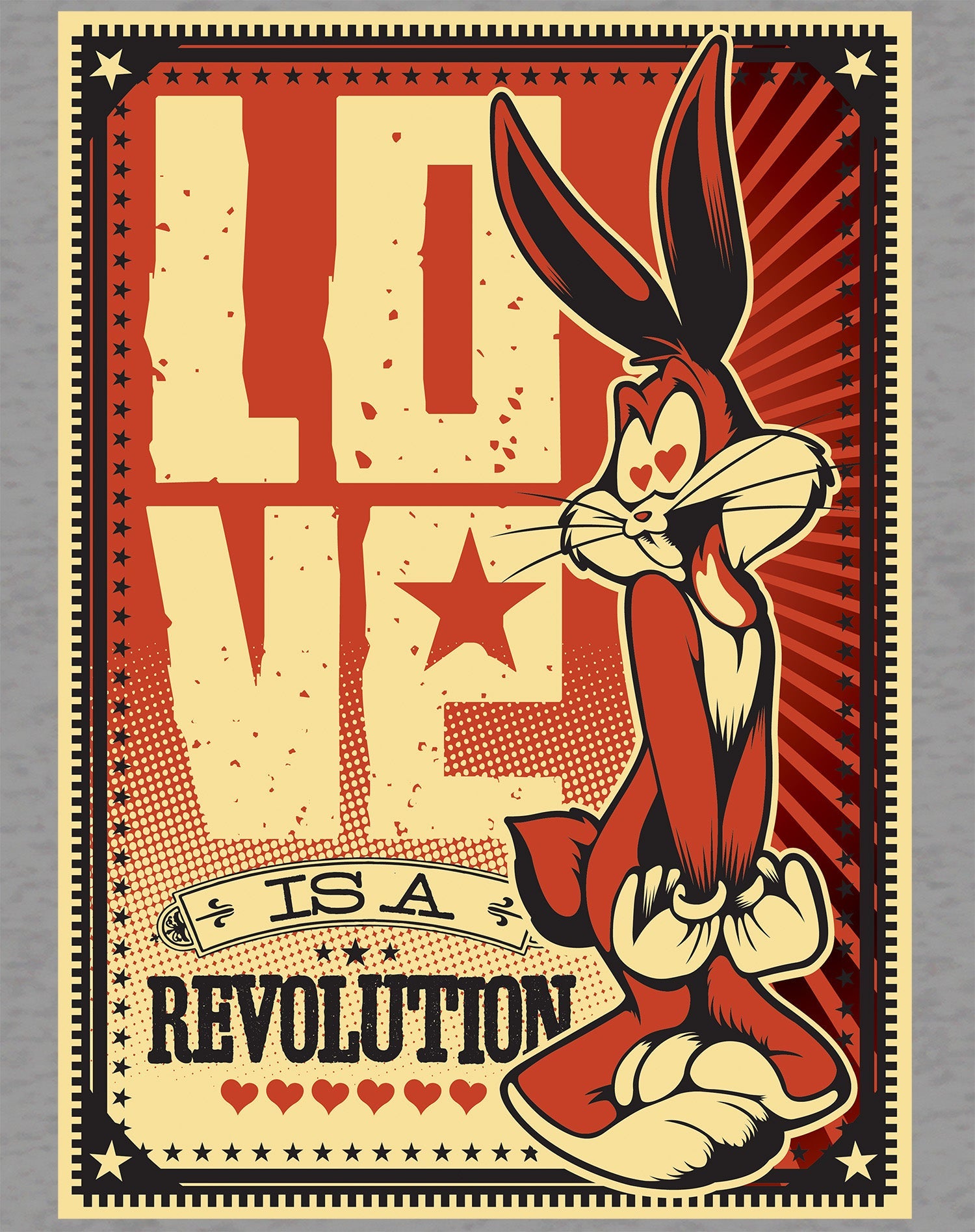 Looney Tunes Bugs Bunny Splash Love Revolution Women's T-shirt
