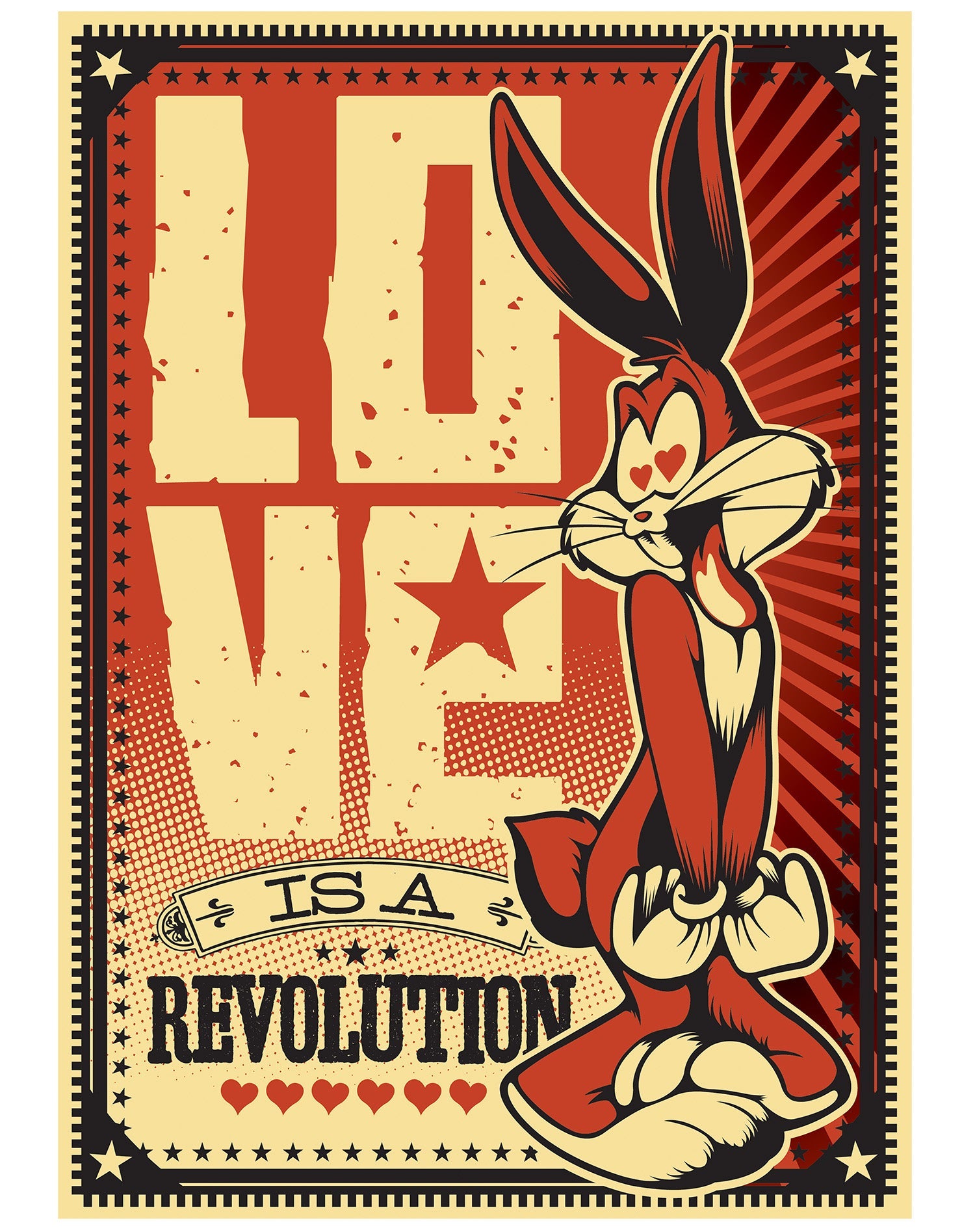 Looney Tunes Bugs Bunny Splash Love Revolution Women's T-shirt