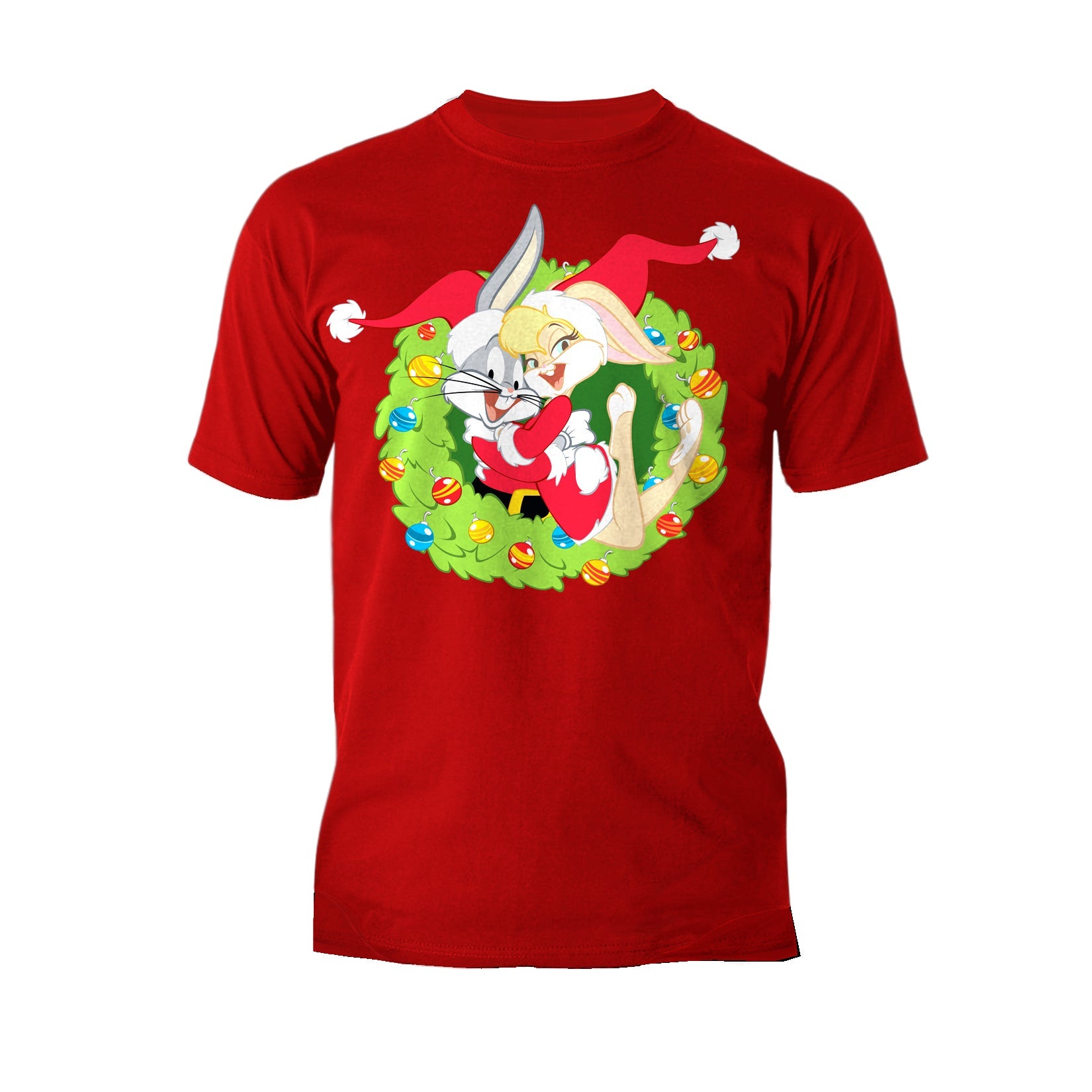 Looney Tunes Bugs Lola Bunny Xmas Santa Official Men's T-Shirt