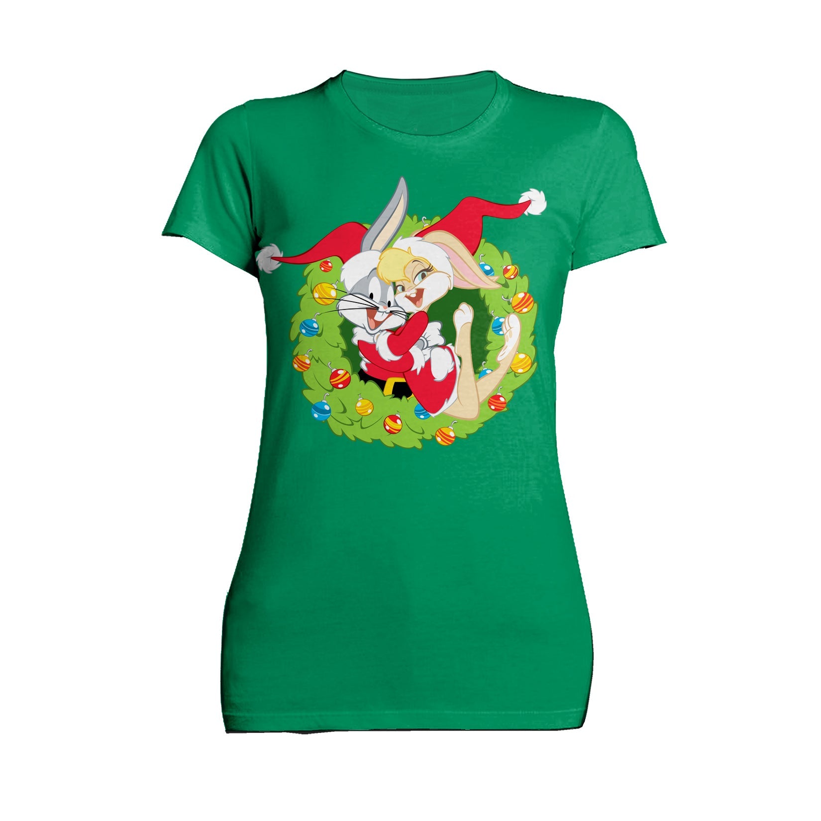 Looney Tunes Bugs Lola Bunny Xmas Santa Official Women's T-Shirt