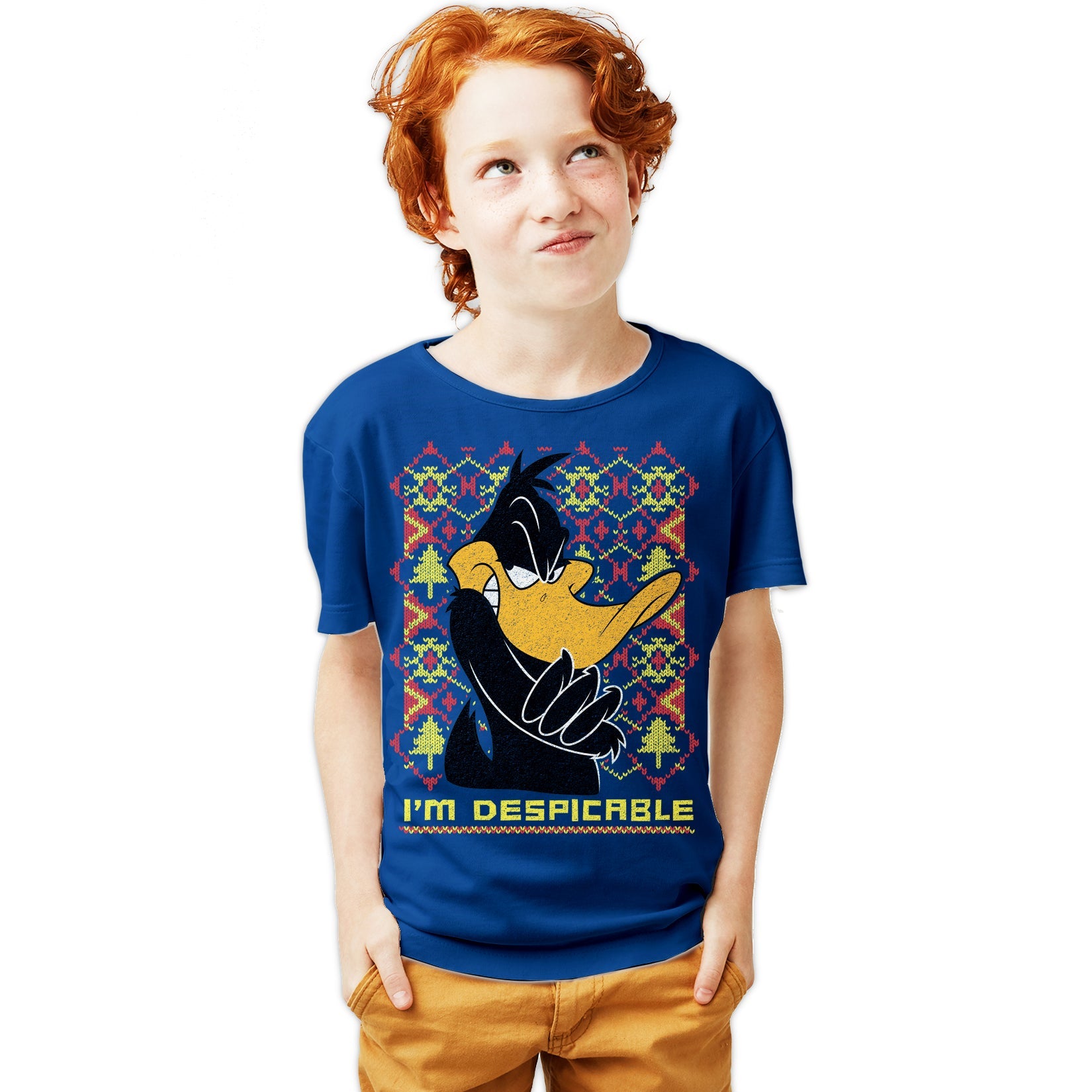 Looney Tunes Daffy Duck Xmas Despicable Official Youth T-Shirt