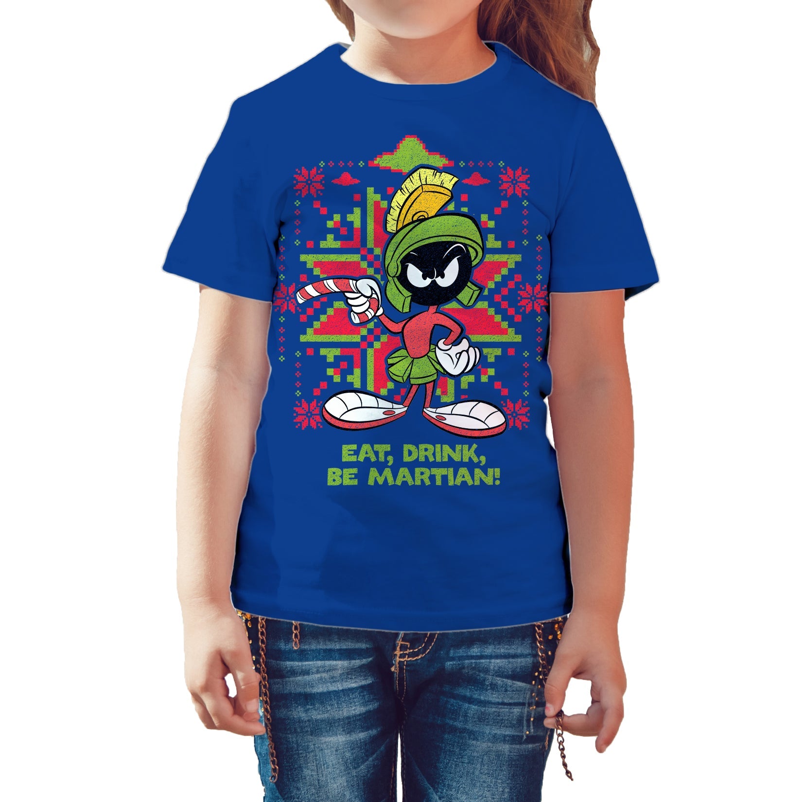 Looney Tunes Marvin Martian Xmas Eat Official Kid's T-Shirt
