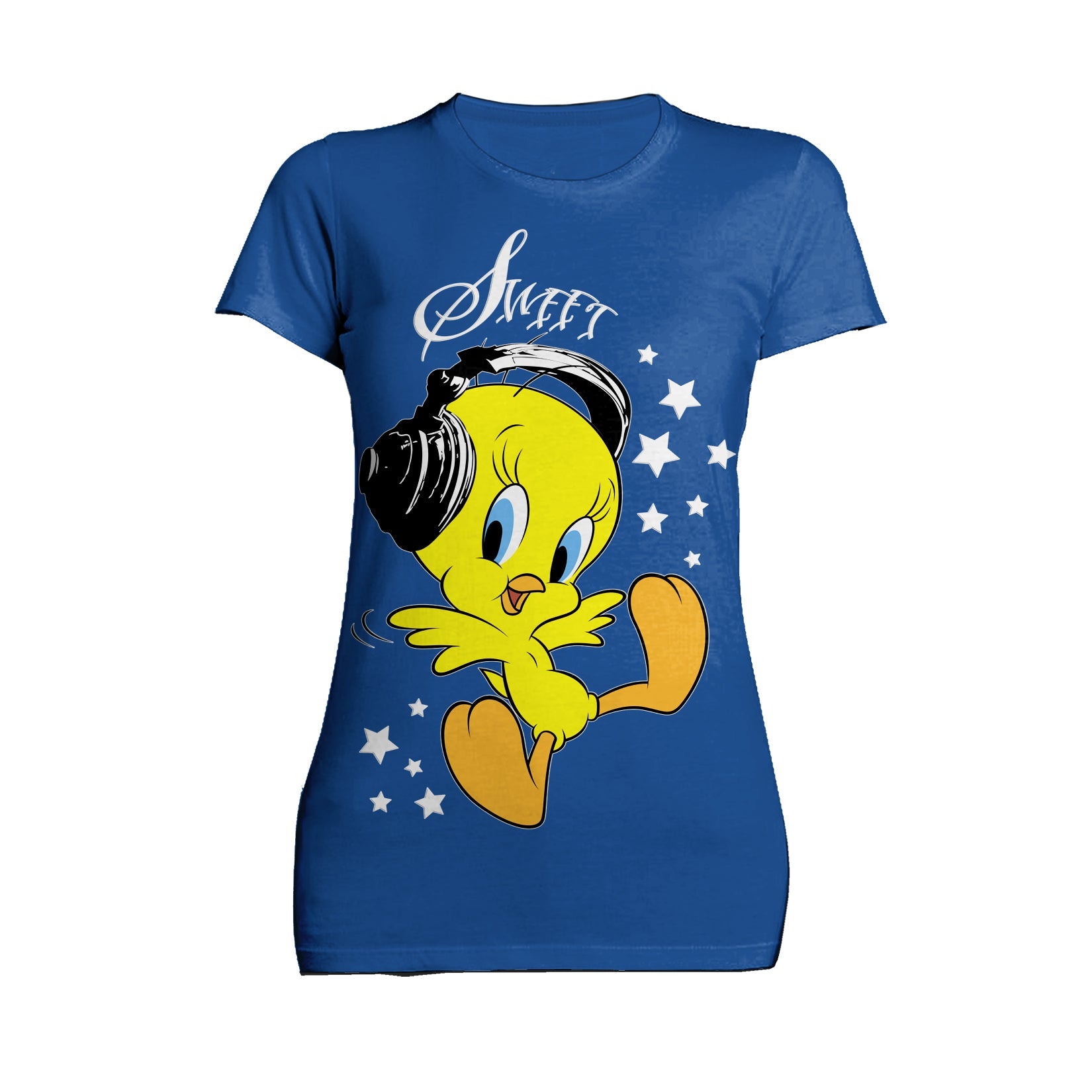 Looney Tunes Tweety Headphones Official Women' T-Shirt