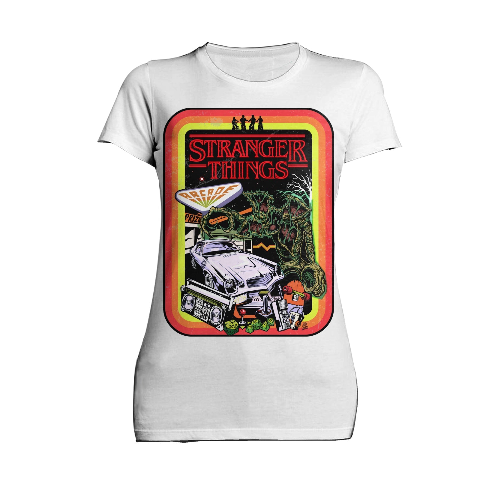 Stranger Things Comic Promo Palace Arcade Women's T-Shirt