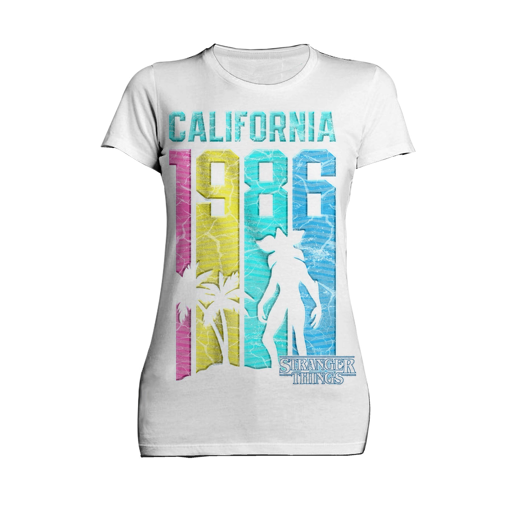 Stranger Things Demogorgon California 1986 Official Women's T-Shirt