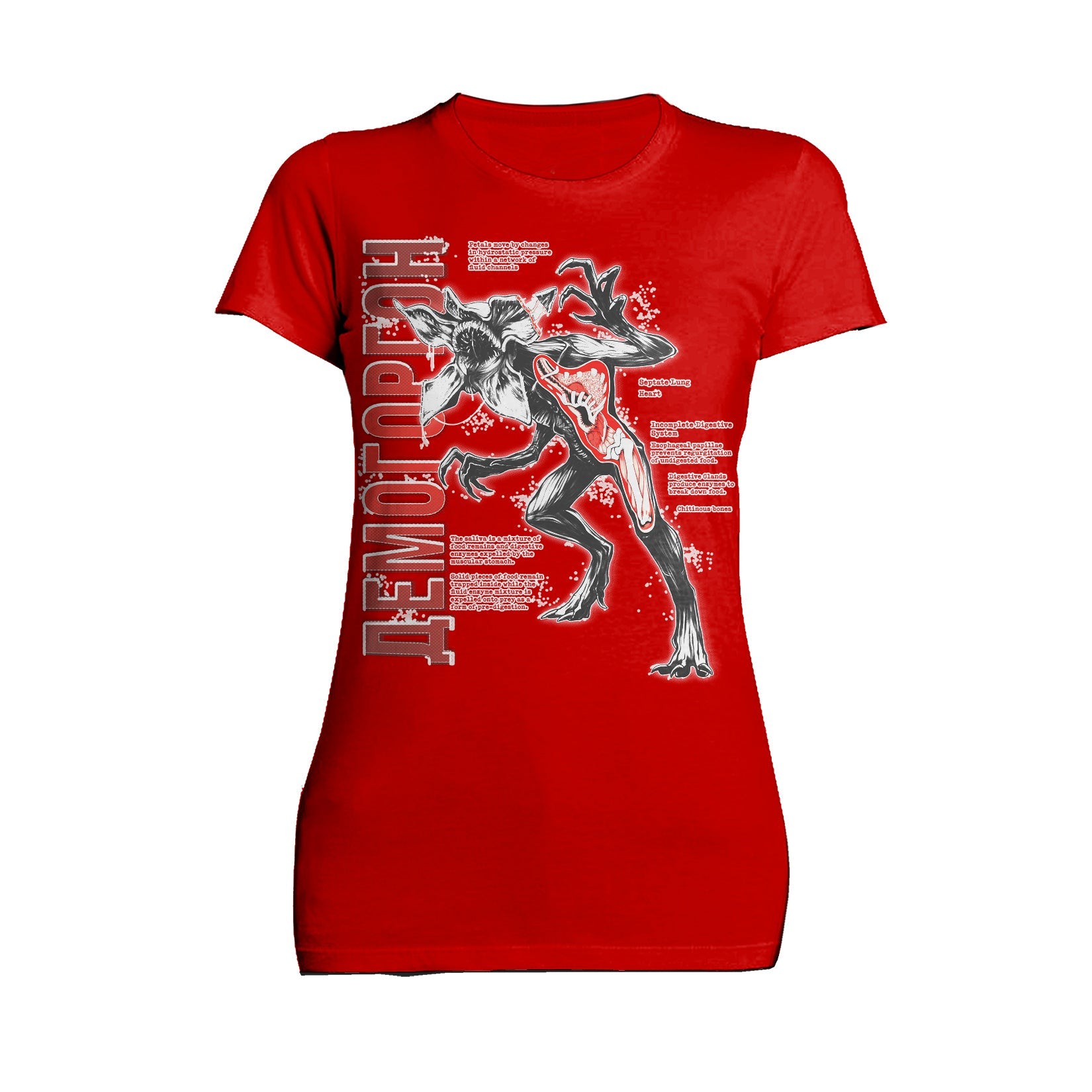 Stranger Things Demogorgon Profile Anatomy Women's T-Shirt