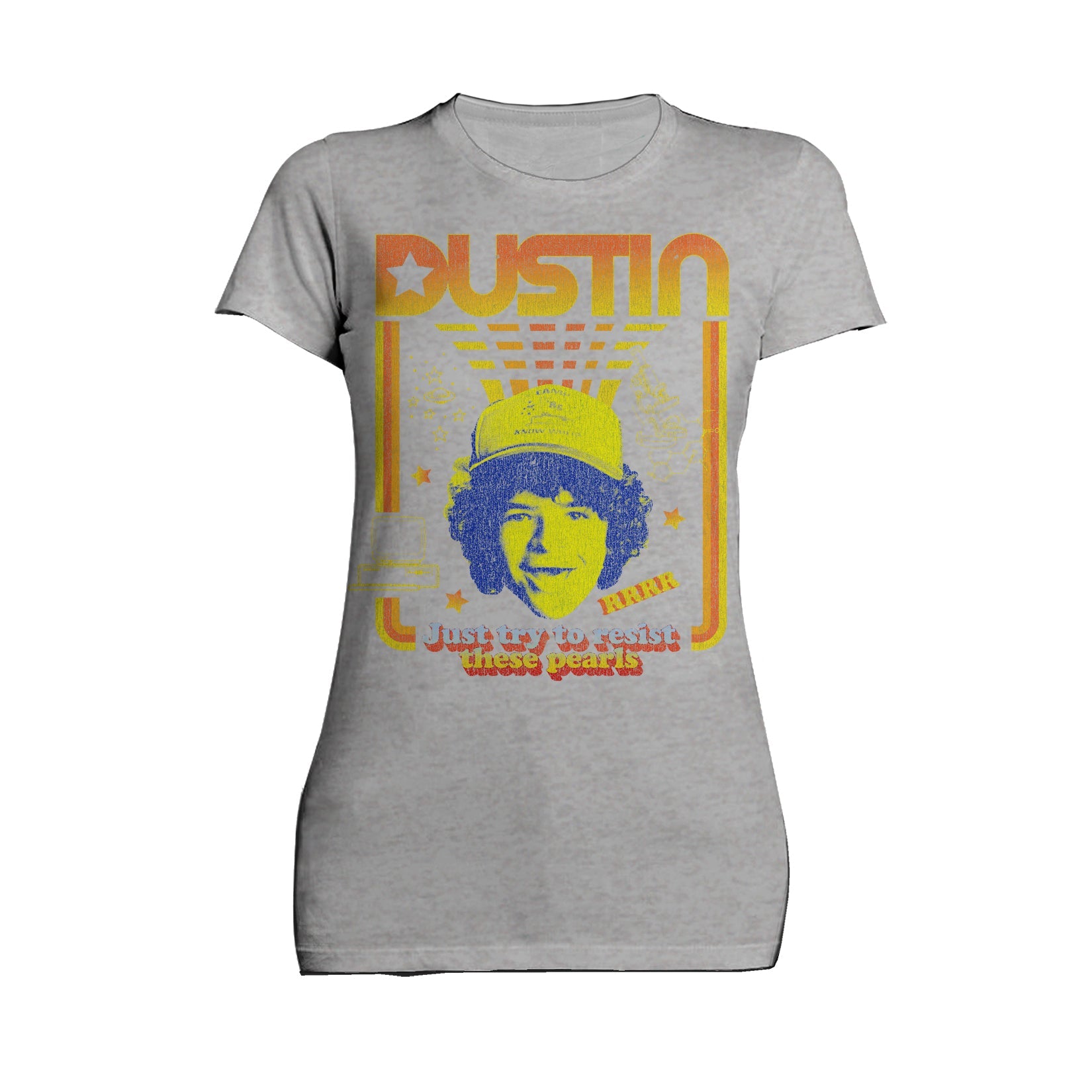 Stranger Things Dustin Pearls Official Women's T-Shirt